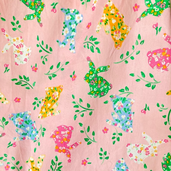 Girl’s size 10 Crown and Ivy pink bunny rabbit dress with gathered lacy sleeves - Picture 7 of 7